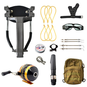 Dark Slate Gray Professional Fishing Set Slingshots Outdoor Shooting Fish Arrow Precision Shooting Slingshot Package INDIAN SLINGSHOT