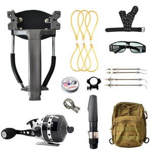 Dark Slate Gray Professional Fishing Set Slingshots Outdoor Shooting Fish Arrow Precision Shooting Slingshot Package INDIAN SLINGSHOT
