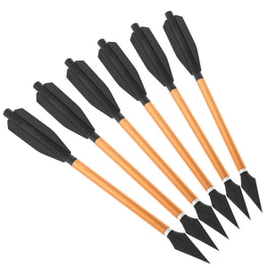 White Smoke Short Aluminum Arrows – Archery Practice Set (6 Pieces) INDIAN SLINGSHOT