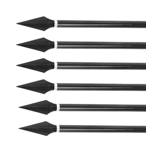 White Smoke Short Aluminum Arrows – Archery Practice Set (6 Pieces) INDIAN SLINGSHOT
