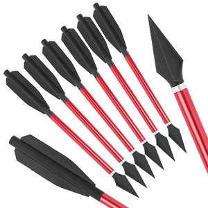 White Smoke Short Aluminum Arrows – Archery Practice Set (6 Pieces) INDIAN SLINGSHOT