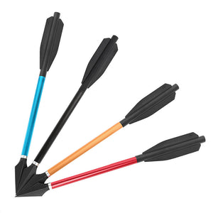 White Smoke Short Aluminum Arrows – Archery Practice Set (6 Pieces) INDIAN SLINGSHOT