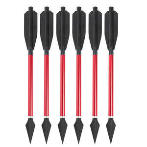 White Smoke Short Aluminum Arrows – Archery Practice Set (6 Pieces) INDIAN SLINGSHOT