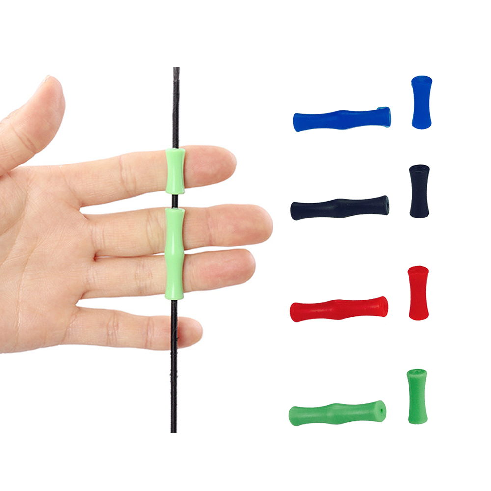 Tan Silicone Bow String Hand Protector Archery Silicone Finger Rope Saver Finger Guard For Recurve Bow INDIAN SLINGSHOT
