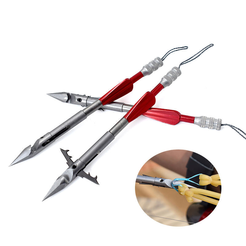 Six Facets Red Tails Stainless Steel Fishing Dart