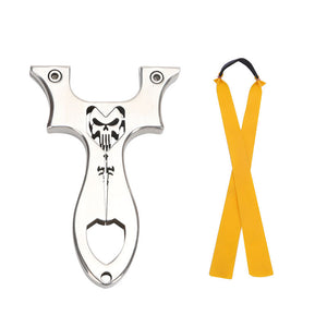 Beige Skull Sword Stainless Steel Slingshot MARKSMAN