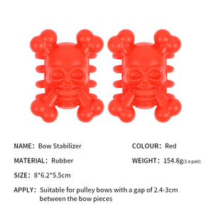 Tomato SPG Skull Bow Stabilizer Dampener (Pair) — Split Limb Compound Bow SPG