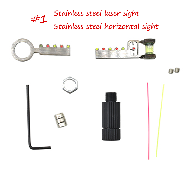 Dark Slate Gray Slingshot Accessories Stainless Steel Sight Resin Sight Laser Horizontal Sight INDIAN SLINGSHOT