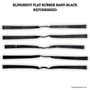 White Smoke Slingshot Flat Rubber Band Refurbished (Black) – 5 & 10 Pcs Pack MARKSMAN