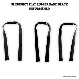 White Smoke Slingshot Flat Rubber Band Refurbished (Black) – 5 & 10 Pcs Pack MARKSMAN
