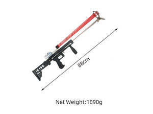 Light Gray Powerful Slingshot Rifle With 16 Strand Round Rubber Band Fishing Outdoor Target Shooting MARKSMAN