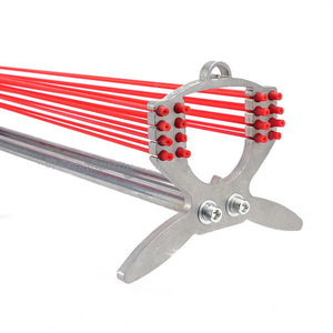 Gray Powerful Slingshot Rifle With 16 Strand Round Rubber Band Fishing Outdoor Target Shooting MARKSMAN