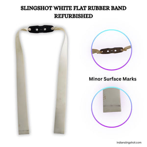White Smoke Slingshot White Flat Rubber Band Refurbished – 5 & 10 Pcs Pack MARKSMAN