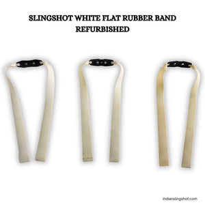 White Smoke Slingshot White Flat Rubber Band Refurbished – 5 & 10 Pcs Pack MARKSMAN