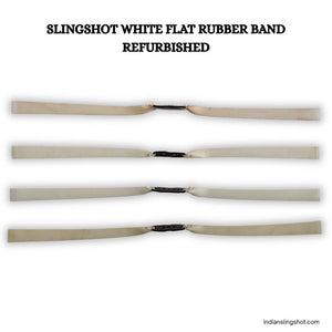 White Smoke Slingshot White Flat Rubber Band Refurbished – 5 & 10 Pcs Pack MARKSMAN