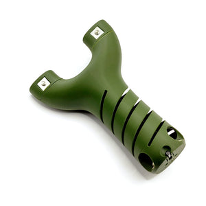 White Smoke Spiral-Fork PETG Slingshot with Storage Handle & Easy Band Installation GZK