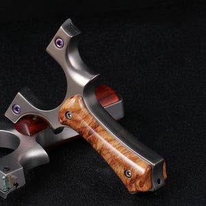 Black 304 Marble Patch Stainless Steel High Quality Slingshot MARKSMAN