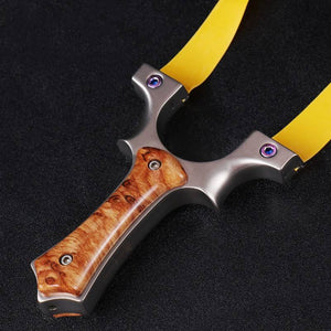 Black 304 Marble Patch Stainless Steel High Quality Slingshot MARKSMAN