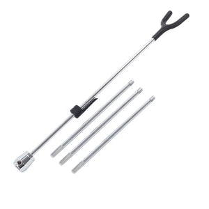 Light Gray SPG Stainless Steel Adjustable Recurve Bow Stand – Foldable Archery Ground Holder SPG