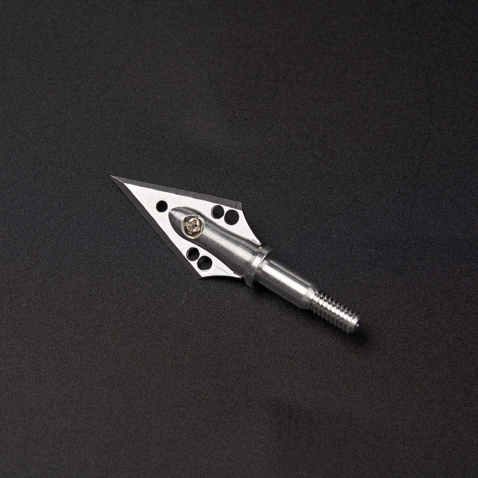 Dark Slate Gray Stainless Steel Broadhead Arrow Tips – Precision Archery Arrowheads for Recurve, Compound & Crossbow INDIAN SLINGSHOT