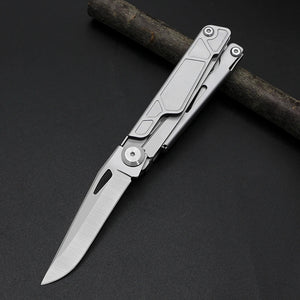 Dark Slate Gray Stainless Steel Folding Multitool ā Aluminum Handle Pocket Tool MARKSMAN
