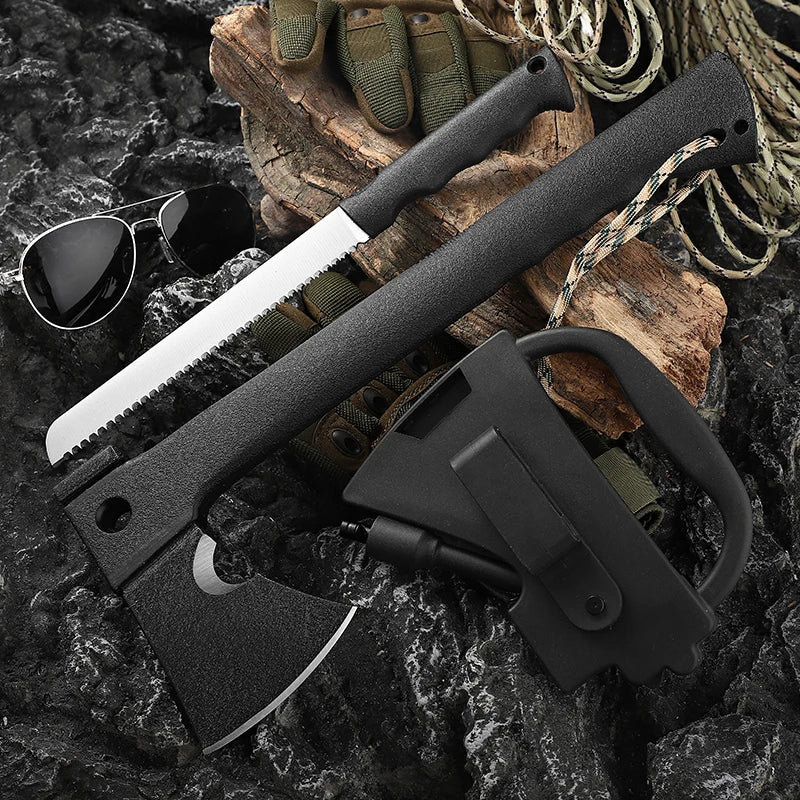 Dark Slate Gray Stainless Steel Outdoor Camping Multi-Purpose Axe MARKSMAN