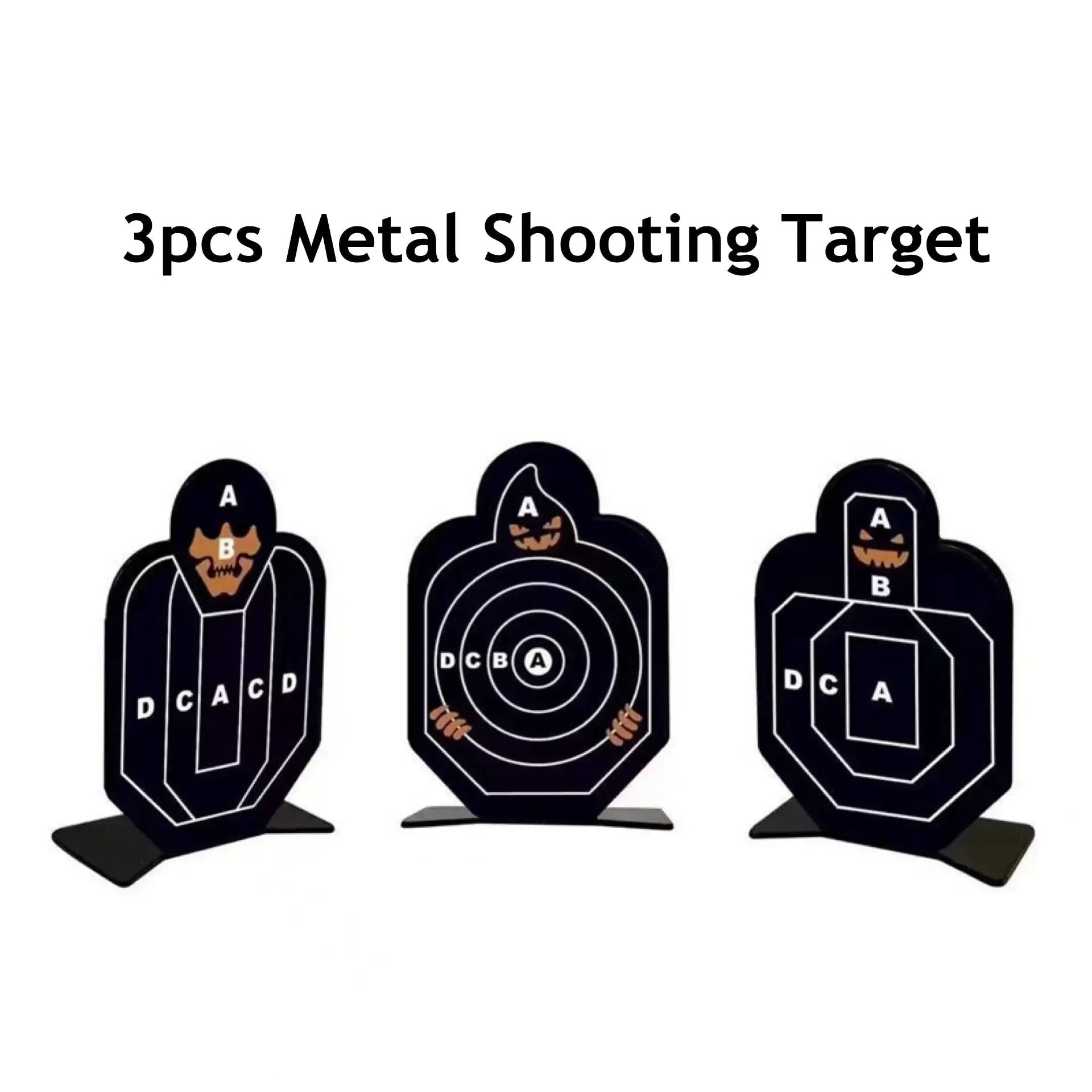 White Smoke 3pcs Stainless Steel Standing Target – Shooting Practice Accessory INDIAN SLINGSHOT