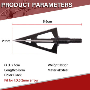 Brown SPG Stainless Steel Broadhead 100/120/150 Grain Arrow Tip SPG