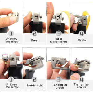 Dark Slate Gray New Spiked Resin Stainless Steel Slingshot MARKSMAN