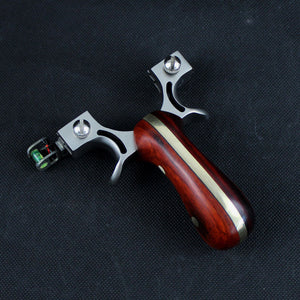 Black Genuine Copper Stainless Steel Catapult Without Binding and Quick Pressing Steel Slingshot INDIAN SLINGSHOT