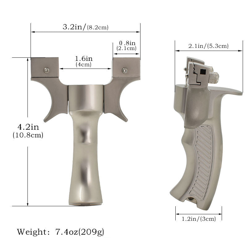 Rosy Brown Iron Hornet Alloy Aluminum Slingshot – Durable Precision Catapult for Target Practice & Outdoor Games INDIAN SLINGSHOT