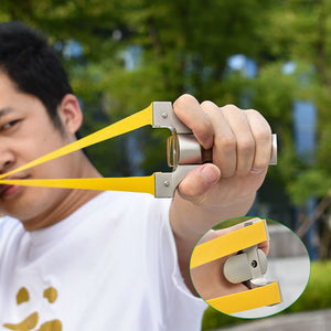 Dim Gray Iron Hornet Alloy Aluminum Slingshot – Durable Precision Catapult for Target Practice & Outdoor Games INDIAN SLINGSHOT