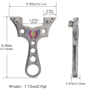 Light Slate Gray SteelButterfly Alloy Slingshot MARKSMAN