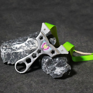 Dark Slate Gray SteelButterfly Alloy Slingshot MARKSMAN
