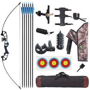 Dark Slate Gray SPG Straight Bow 130cm 40lbs – Complete Archery Set SPG