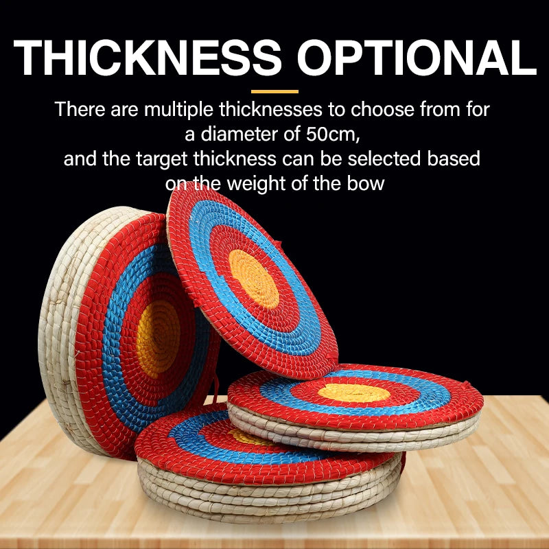 Tan SPG Straw Archery Target | 50cm Handwoven Bullseye Board SPG