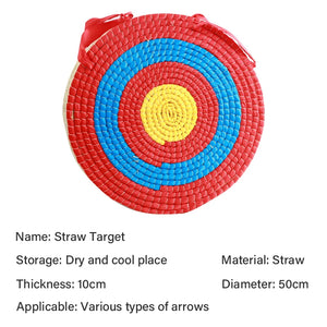 Steel Blue SPG Straw Archery Target | 50cm Handwoven Bullseye Board SPG