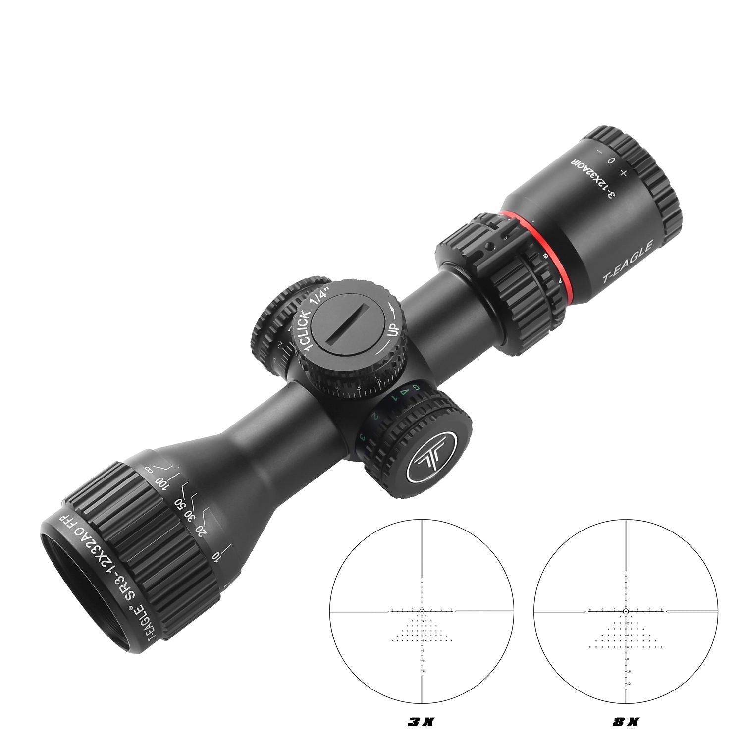 T-EAGLE SR 3-12X32AO FFP IR Scope