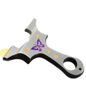 White Smoke TC4 Titanium Alloy Dragon Tooth Butterfly Slingshot INDIAN SLINGSHOT