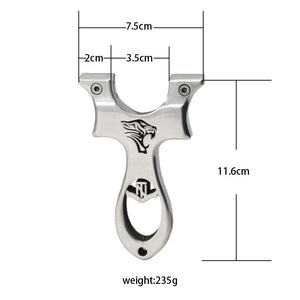 Light Gray TN Tiger Head 304 Stainless Steel Slingshot INDIAN SLINGSHOT