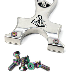 Light Gray TN Tiger Head 304 Stainless Steel Slingshot INDIAN SLINGSHOT