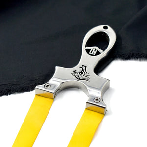 Light Goldenrod TN Tiger Head 304 Stainless Steel Slingshot INDIAN SLINGSHOT