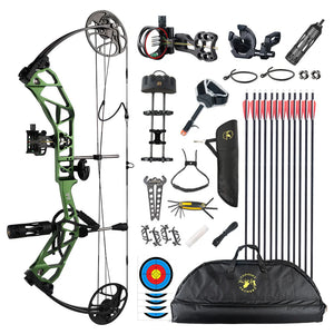 White Smoke TOPOINT T1 Compound Bow Deluxe Package with 12 Arrows Topoint