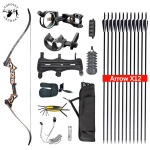 White Smoke TOPOINT R3 Recurve Bow Package with Archery Accessories Topoint