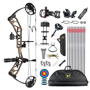 White Smoke TOPOINT T1 Compound Bow Deluxe Package with 12 Arrows Topoint