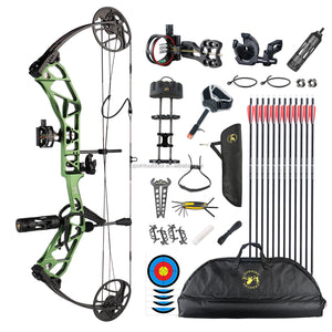 White Smoke TOPOINT T1 Compound Bow Deluxe Package with 12 Arrows Topoint