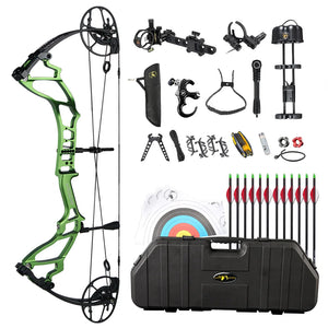 White Smoke TOPOINT VIGOR Compound Bow Luxury Package – Complete Archery Kit Topoint