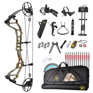 White Smoke TOPOINT VIGOR Deluxe Compound Bow Package – Complete Archery Kit Topoint