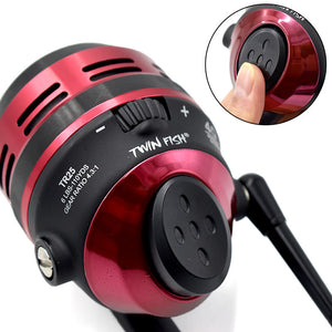 Dark Slate Gray Twin Fish New TR25 Aluminum Metal Cover Fishing Reel TWIN FISH