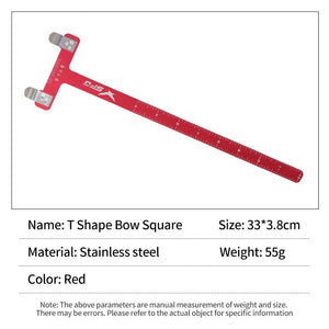 Maroon SPG T Shape Bow Square – Stainless Steel Archery Tuning Tool SPG